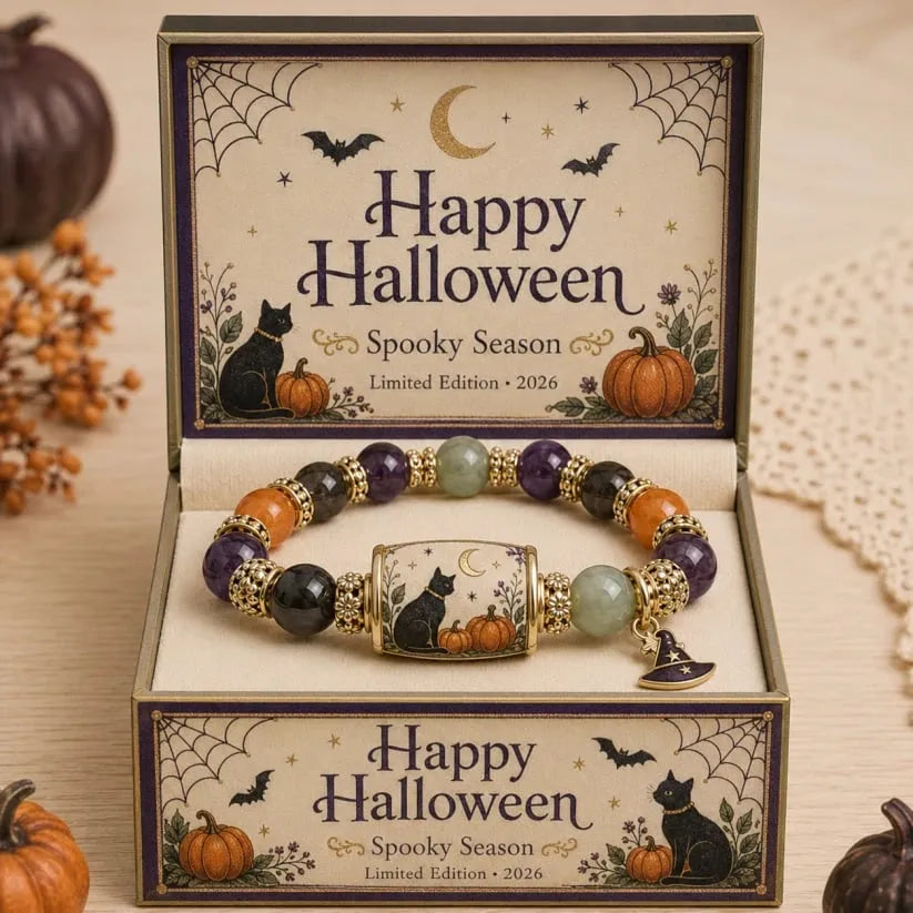 🎃 Limited Edition Halloween Beaded Bracelet Set | Spooky Cute Gift Jewelry